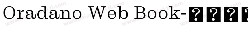 Oradano Web Book字体转换